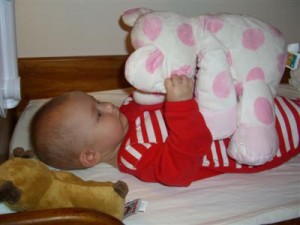 Josie with her pink elephant