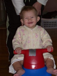 Josie on her racing cart
