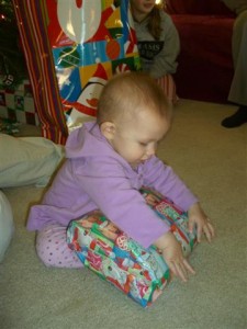Christmas morning unwrapping