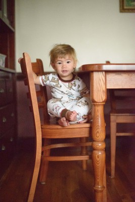 Ewan on the chair
